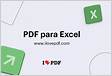 Transfira dados de PDF para EXCEL. PDF para XLS onlin